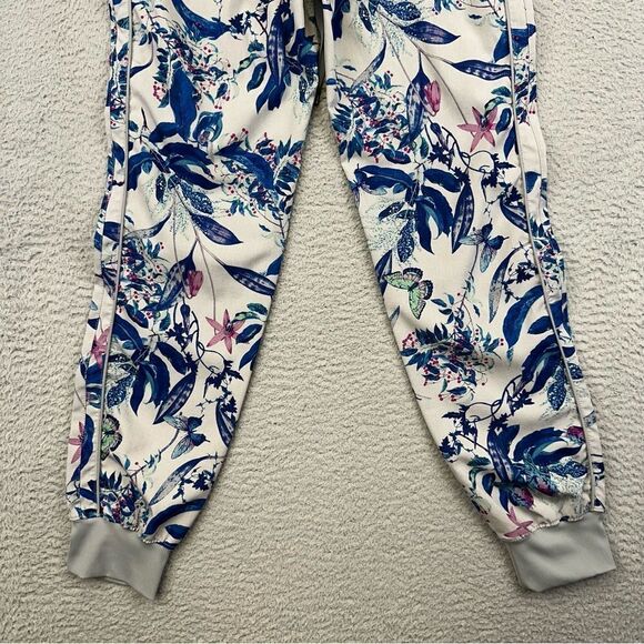 Gap Fit Jogger Pants Womens Extra Small Gray Blue Floral Stretch Athleisure Yoga - Picture 6 of 13